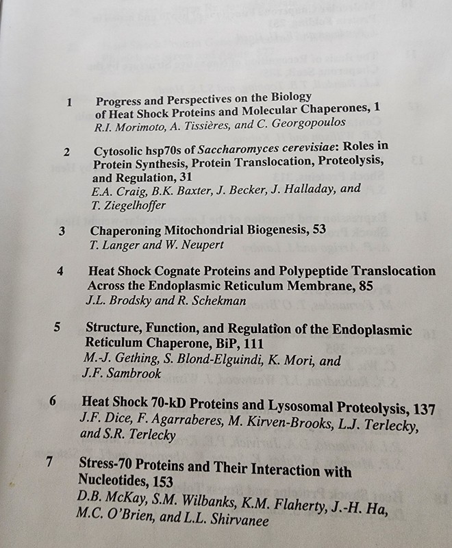 Biology of Heat Shock Proteins & Molecular Chaperones CSHL 1994 HC Monograph 26 gallery