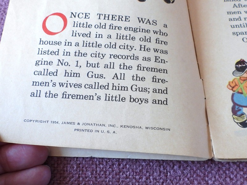 Vtg 1954 Blue Bird Book Pamphlet Stapled Soft Cover The Busy Little Fire Engine gallery