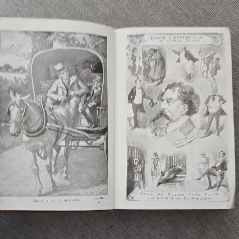 Collins David Copperfield Charles Dickens Hardcover Illustrated London Glasgow
