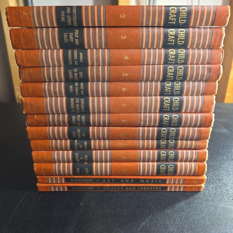 Vintage Childcraft Books 2-14 Volume Set Hardcover Copyright 1949