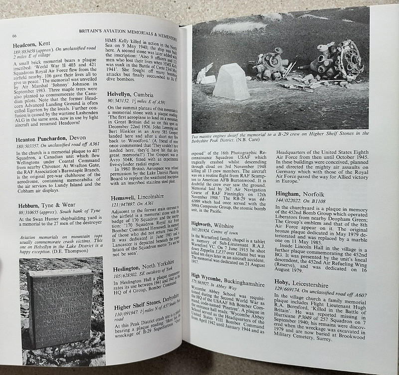 Britain's Aviation Memorials & Mementoes. David J. Smith. 224 pages gallery