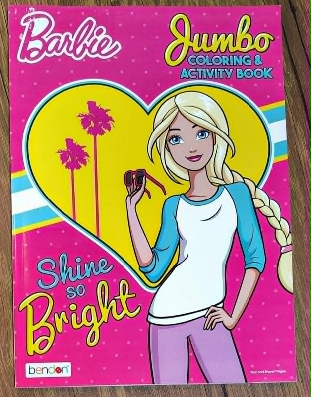 Barbie Jumbo Coloring & Activity Book Tear/Share Pages Shine so Bright ❤️2015