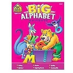 School Zone Big Alphabet Workbook: 320 Pages, Preschool, Kindergarten, Beginning