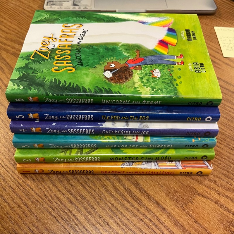 LOT OF 6 ZOEY AND SASSAFRAS CHAPTER BOOKS #1-6 BY ASIA CITRO magic science