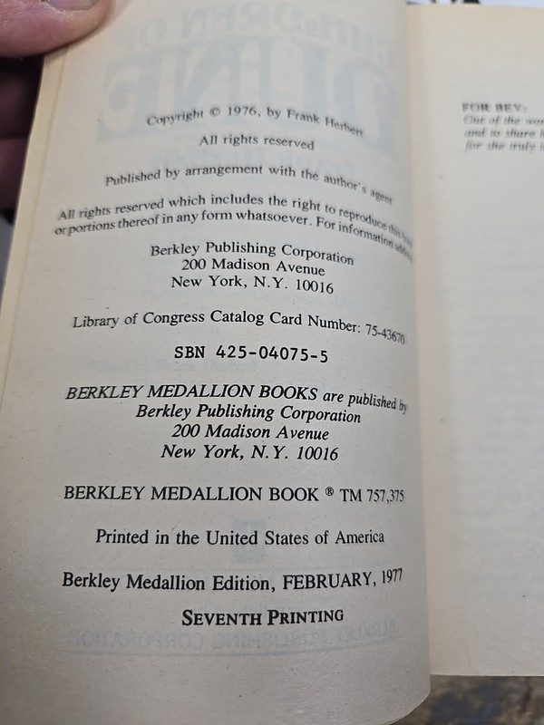 Frank Herbert Children Of Dune - Berkeley Medallion Edition 1977 gallery