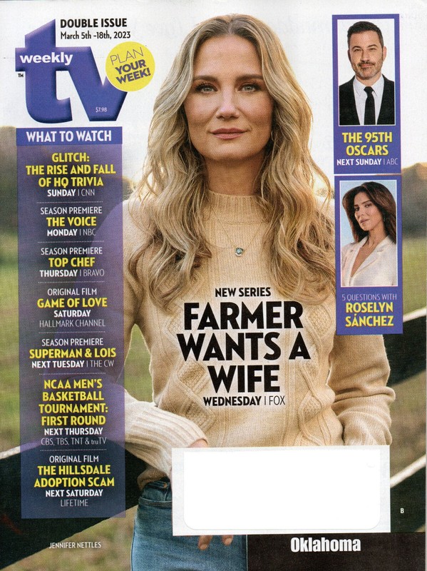TV WEEKLY March 5-18 2023 Jennifer Nettles Farmer Wants a Wife Roselyn Sanchez