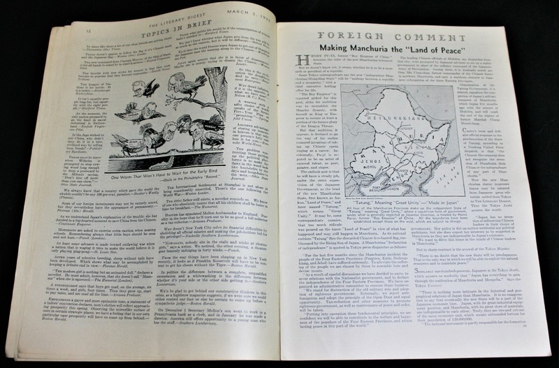 THE LITERARY DIGEST MAGAZINE 5 MARCH 1932 NEWS GENERAL INTEREST STORIES gallery