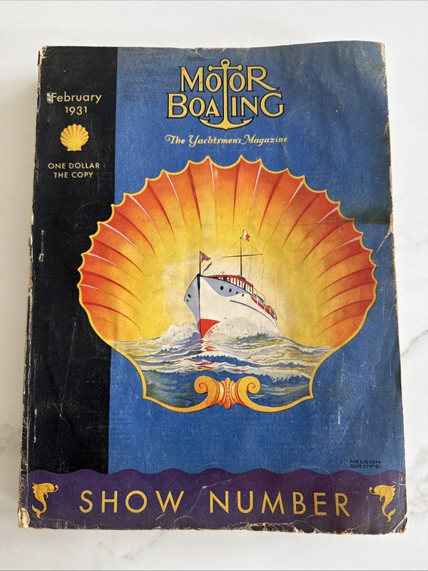 Motorboating Magazine February 1931 Show Number Yachts Ads Cruisers Vintage