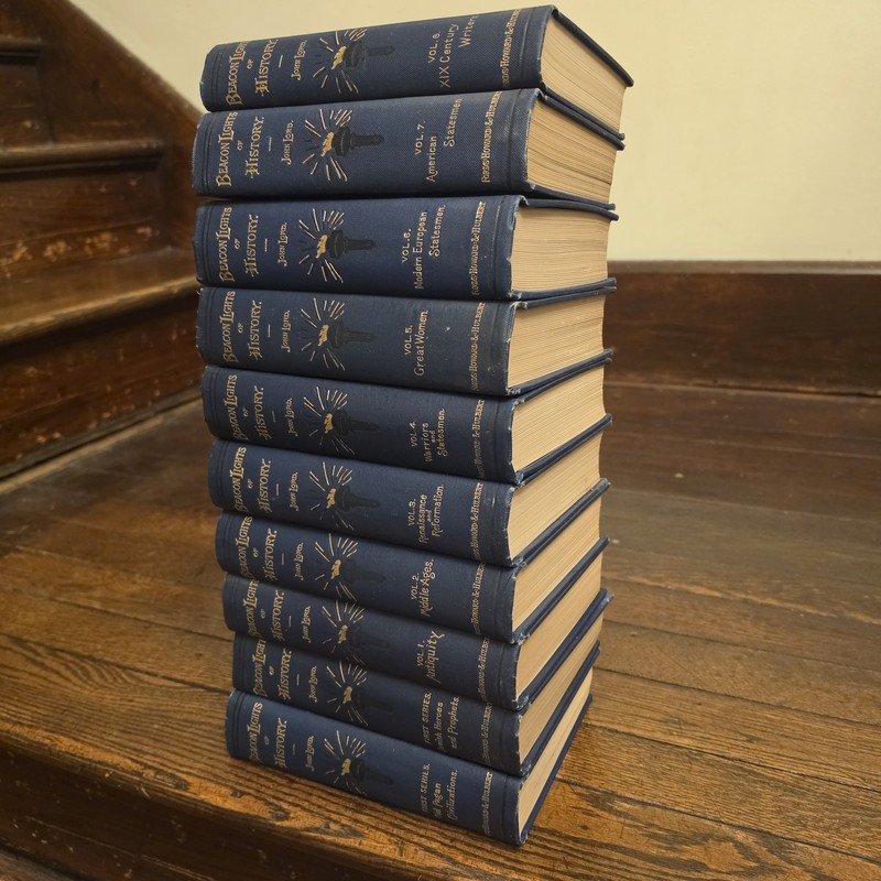 1883-1902 Beacon Lights of History: 10 Volume Set by John Lord–Read!