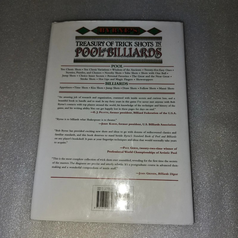 Byrne's Treasury of Trick Shots Pool & Billiards Robert Byrne 2012 Skyhorse HC gallery