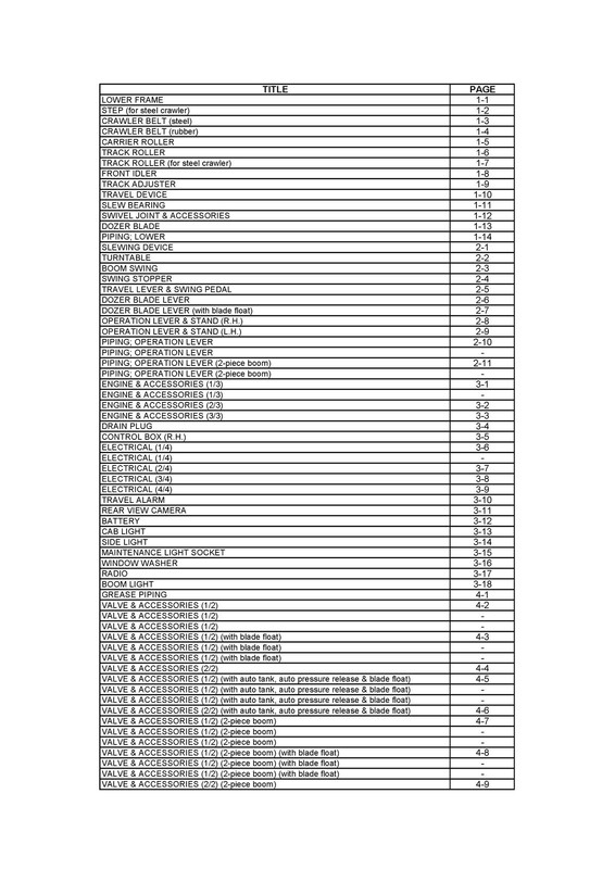 TAKEUCHI TB290 Hydraulic Excavator Parts Manual SN 190200001 Up - COIL BINDING gallery