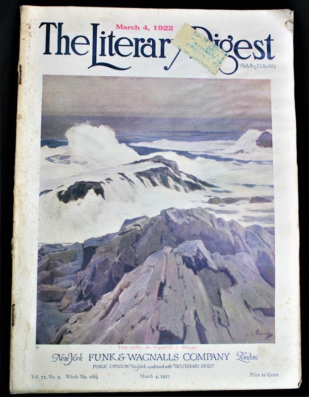 THE LITERARY DIGEST MAGAZINE 4 MARCH 1922 NEWS GENERAL INTEREST SCIENCE