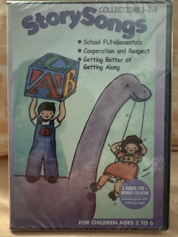 Children Story Songs 2 Audio CD’s & Bonus CD ROM Booklet School Skills Lyrics.