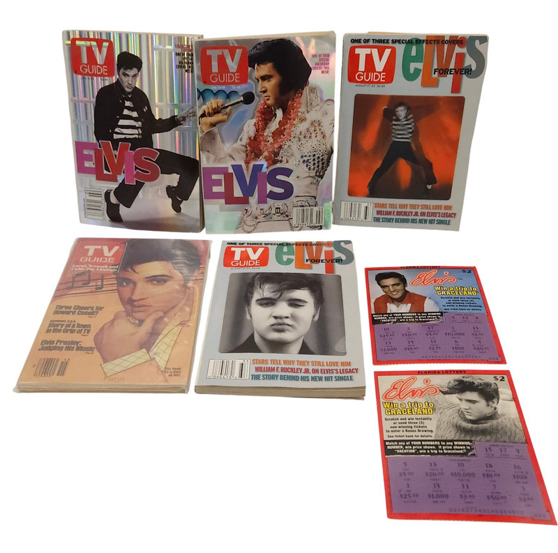 Vintage TV Guide Elvis Special Effects Cover Magazine Lot Of 5 1983 2001 2002