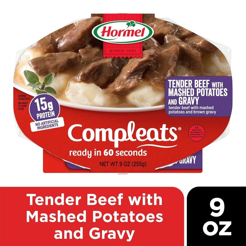 Tender Beef with Creamy Mashed Potatoes & Gravy - 9 oz Microwave Tray 6 Pack gallery
