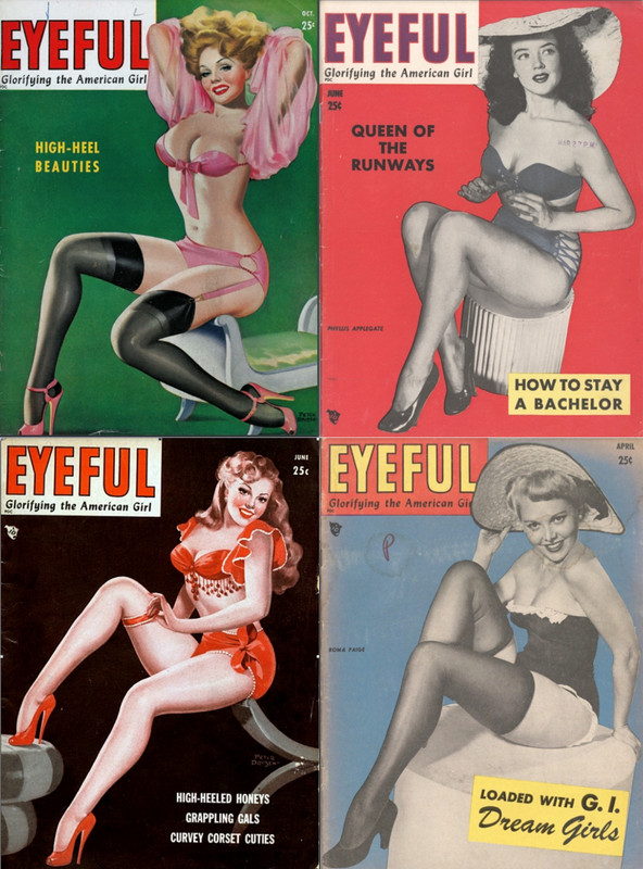 Eyeful- Saucy Racy Naughty Risqué Sexy Pin-up Magazine – 8 Old Issues on DVD