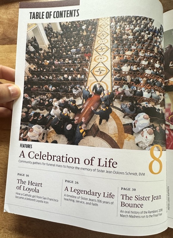 Loyola University Magazine Commemorative Issue—Sister Jean—Winter 2026 gallery