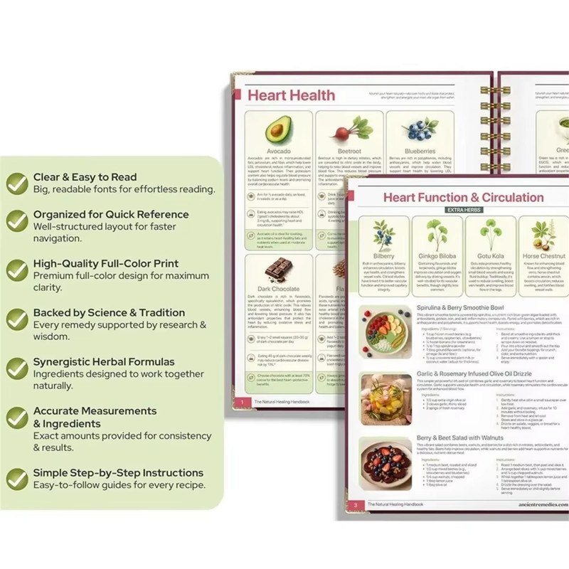 The Natural Healing Handbook, Spiral-Bound Guide For Herbal Remedies And Natural gallery
