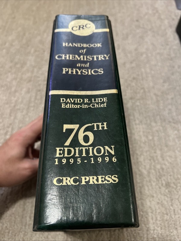 CRC Handbook of Chemistry and Physics by David R. Lide (76th Ed., Hardcover) gallery