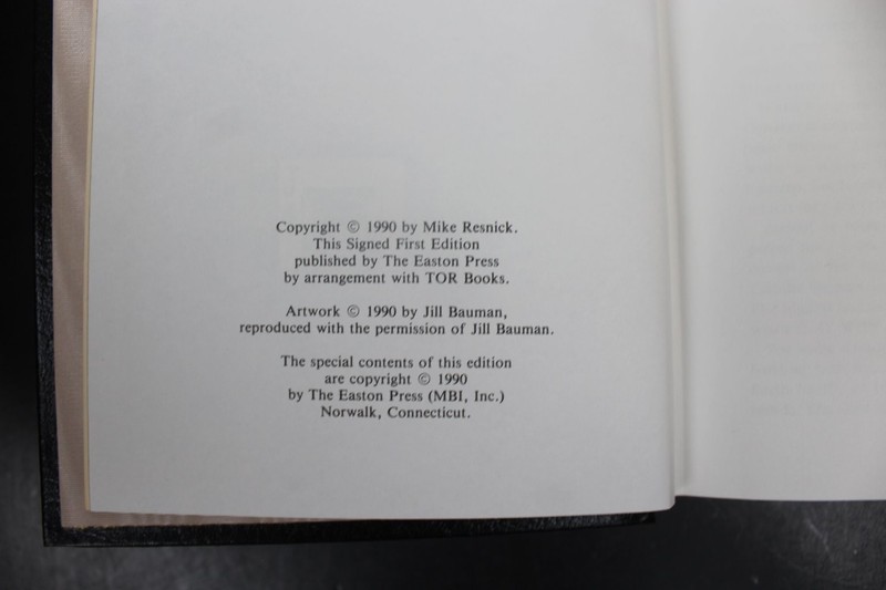Second Contact Mike Resnick 1990 Signed First Edition Leather Easton Press VG gallery
