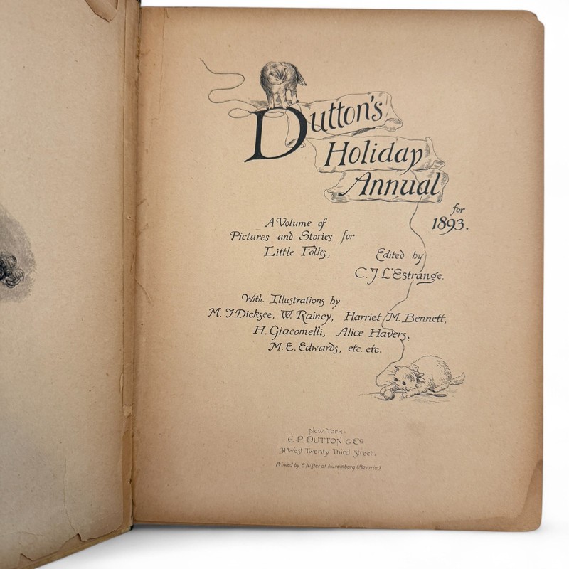 Dutton's Holiday Annual 1893 Antique Illustrated Book gallery