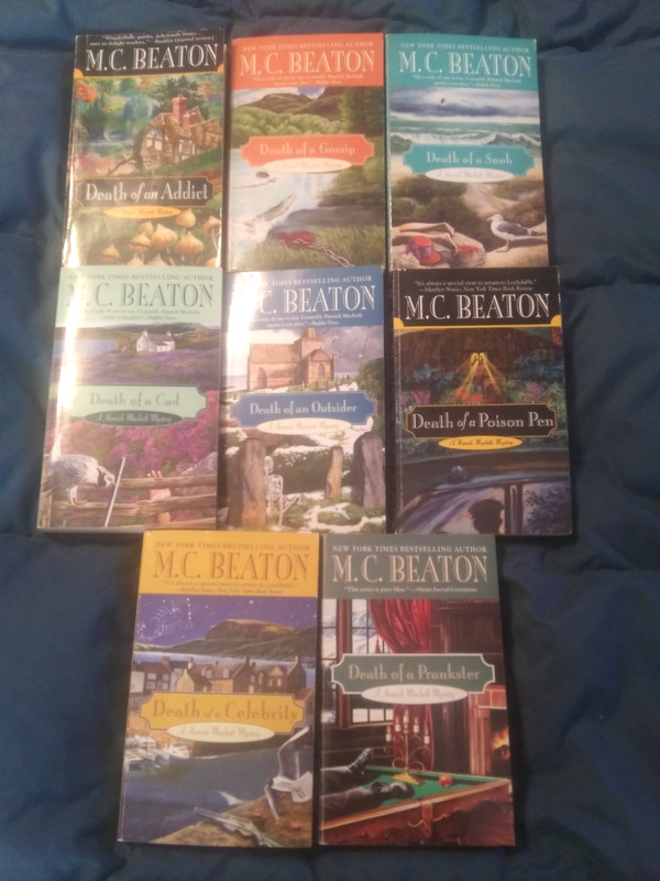 Lot of 8 M.C. Beaton Hamish Macbeth Mysteries Pbs Cad, Gossip, Addict, Celebrity