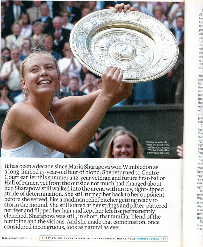 TENNIS Magazine September/October 2014 Maria Sharapova US Open Issue Toni Nadal gallery