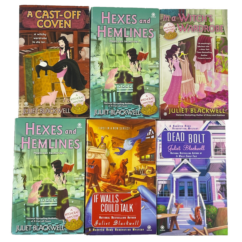 6 Juliet Blackwell paperback lot Witchcraft Mystery Haunted Home Renovation