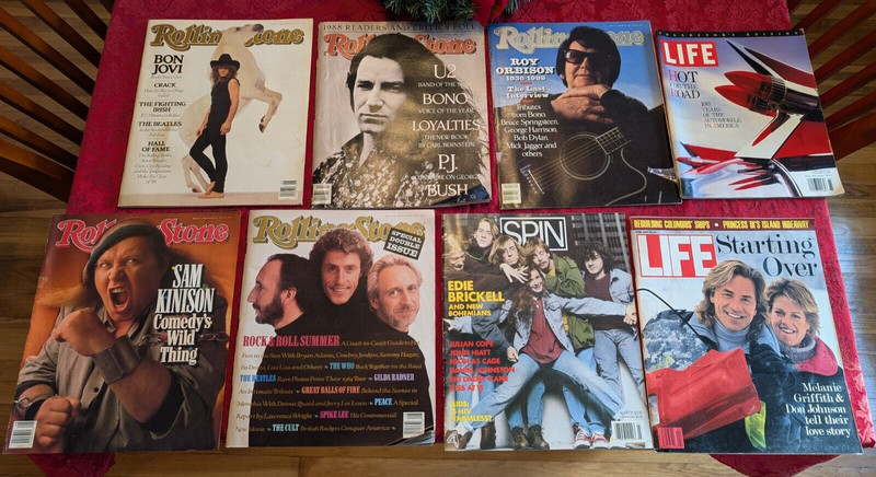 Lot 8, ’89 Rolling Stone, SPIN, LIFE – BonJovi, U2, Autos in America Collectors