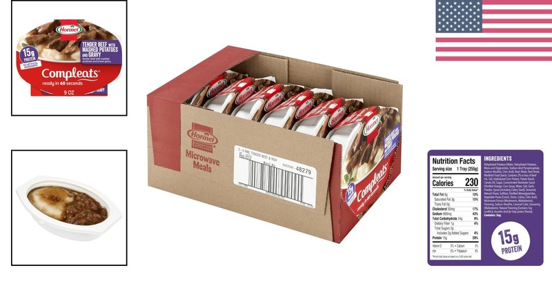 Tender Beef With Mashed Potatoes & Gravy 6-Pack | Microwave Meals Ready in 60s gallery