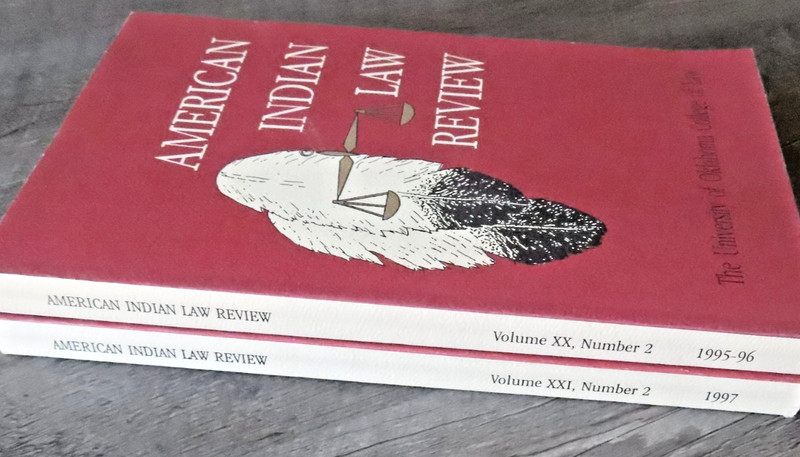 2 American Indian Law Review University Oklahoma College Law Vol XX 2; XXI 2
