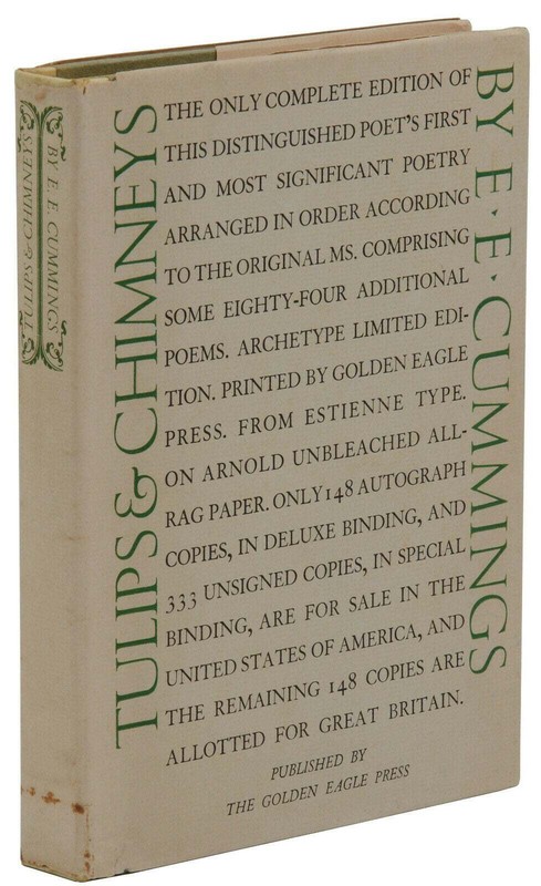Tulips and Chimneys ~ by E. E. CUMMINGS ~ Limited Archetype Edition ~ 1937