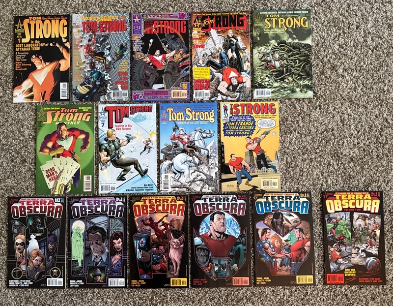 Alan Moore comics • Tom Strong 1 2 3 4 5 6 7 8 11 • Terra Obscura V 1 1-5 V2 2