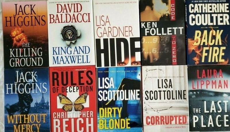 5 Pounds Of Suspense Crime Mystery Thriller Fiction Books Random Mix Lot !! gallery