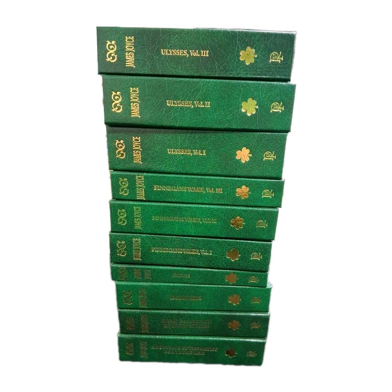James Joyce Complete 10 Book Set Park Lane Press Vintage Green Gilt Shamrock
