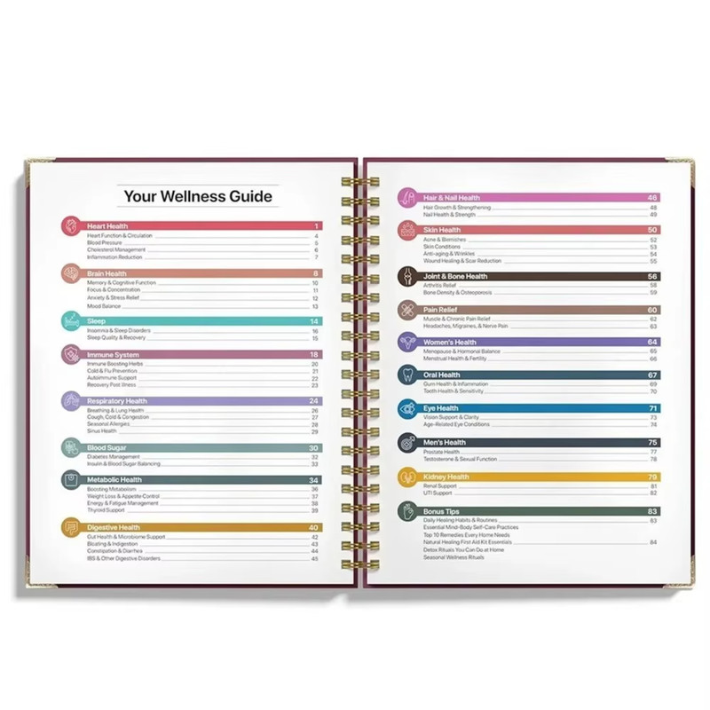 The Natural Healing Handbook, Spiral-Bound Guide For Herbal Remedies And Natural gallery