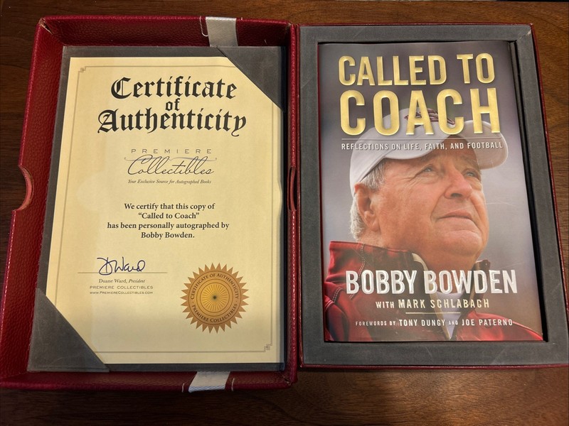 Called to coach Book Bobby Bowden Signed Collectors Numbered Edition Certified