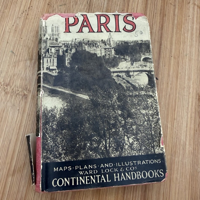 Paris and Environs Tourist Handbook 1929 Ward, Lock & Co. London Dustcover Inc