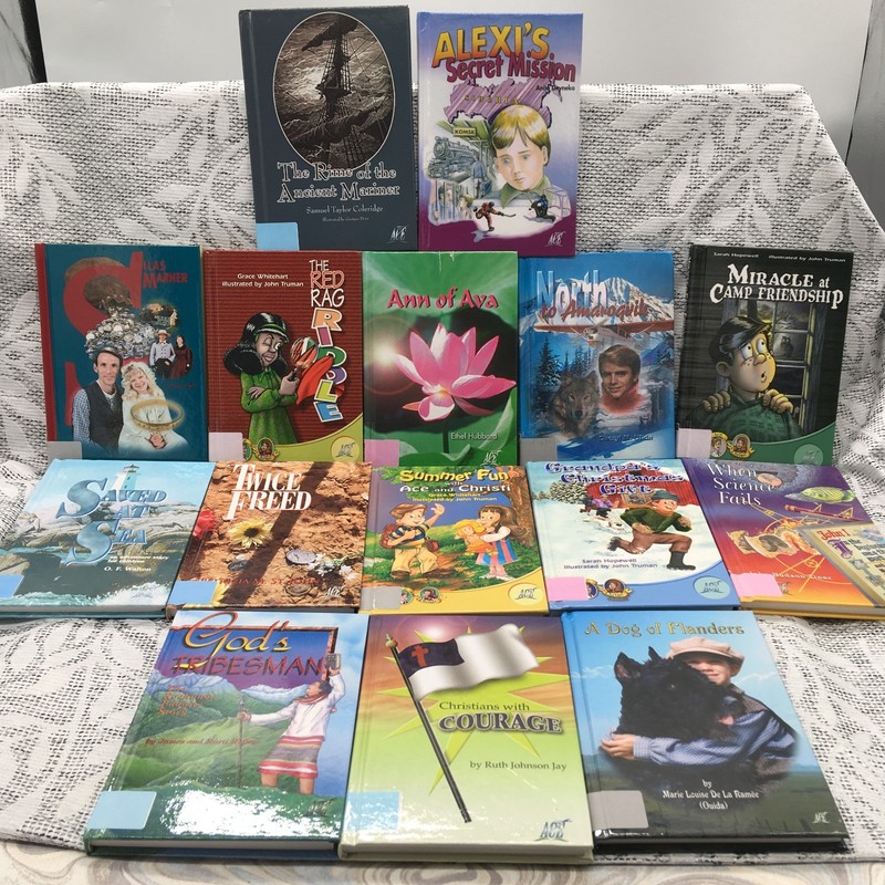 LOT of 15 Accelerated Christian Education Homeschool Literature Reading Books