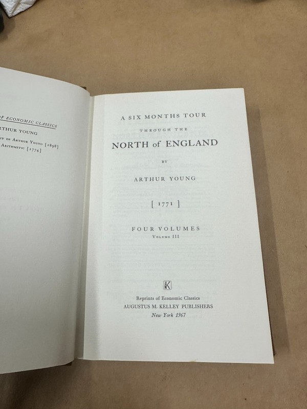 A Six Months Tour North England Arthur Young 1967 Economic Reprint Vol III gallery