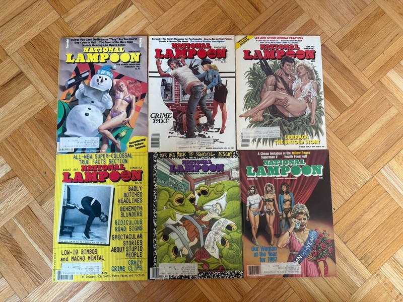 Complete Set of 1987 National Lampoon Magazine Lot of 6 Bimonthly Issues Humor