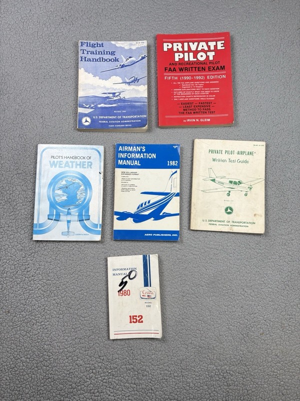 Lot of 6 Flight Training Pilot Manuals Cessna Aviation Flying Instruction Books