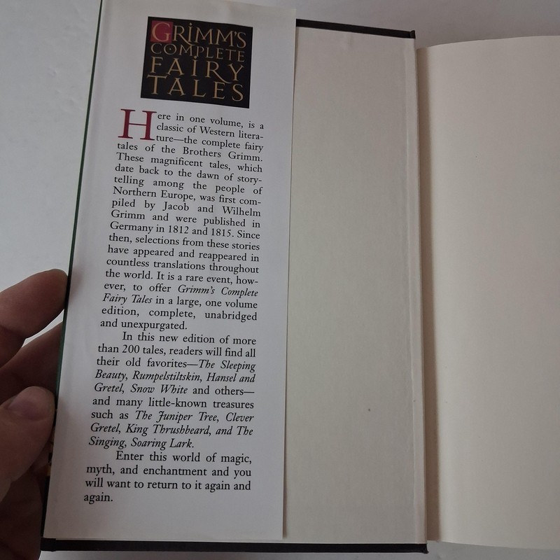 Grimm's Complete Fairy Tales Jacob Wilhelm Grimm Green HC Dust Jacket USA gallery