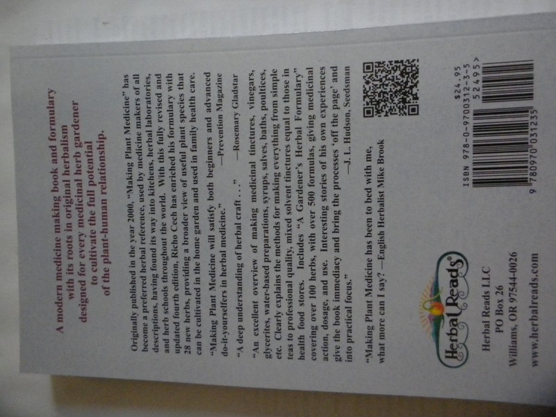 Making Plant Medicine, 4th Ed., by Richo Cech, 2016, Brand new book, 336 pages gallery