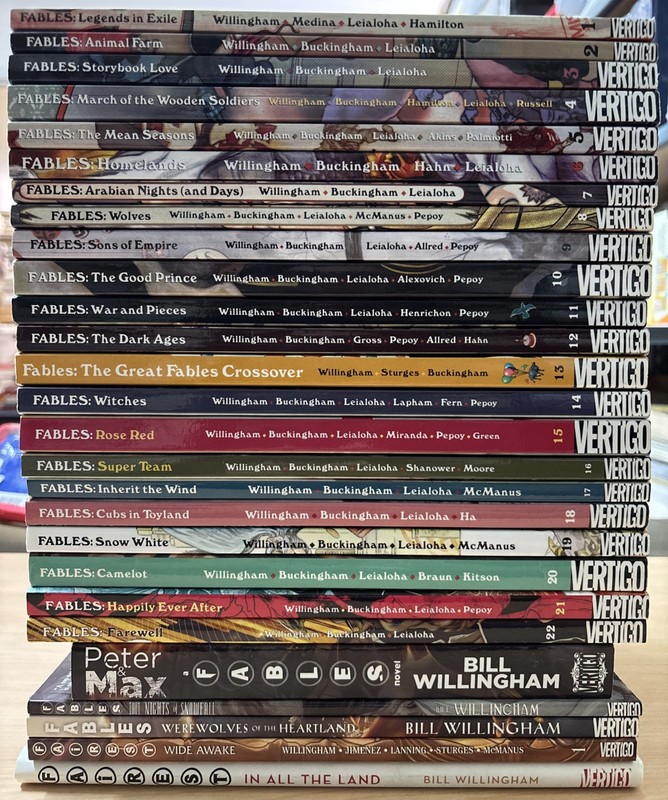 Lot 27 Fables Vol. 1-22 DC Vertigo Comics Complete Set Bill Willingham + Fairest