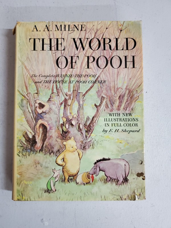 The World of Pooh A A Milne 1957 Illustrated Book, Hardcover With Dust Jacket