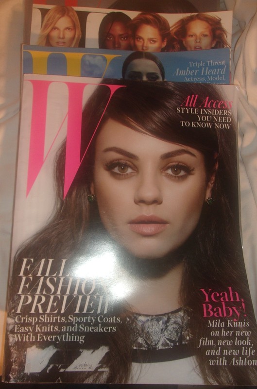 LOT OF 4 W MAGAZINES FROM 2014 AUGUST NOVEMBER OCTOBER JUNE/JULY THEY LOOK GOOD
