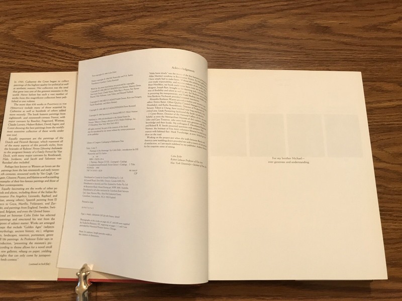 PAINTINGS IN THE HERMITAGE by Colin Eisler ; Stewart Tabori Chang,1990 HC/DJ gallery