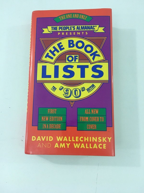 People’s Almanac : Book of Lists 4 : 90s – David Wallechinsky (HC, 1993 1st DJ)