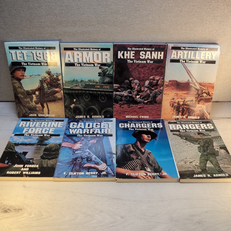 (Lot of 8) The Illustrated History of Vietnam War Book Lot Tet Armor KHE SANH